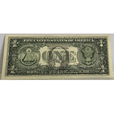 UNITED STATES OF AMERICA 1995 . ONE 1 DOLLAR BANKNOTE . ERROR . FULL INK TRANSFER